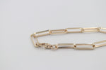 9ct Gold Handmade Flat Link Bracelet