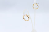 9ct Gold Wide Plain Polished square Hoop Earrings