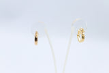 9ct Gold Wide Plain Polished square Hoop Earrings