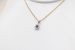 9ct Gold Ruby and Diamond Pendent