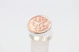 Stg Silver Heavy Mens Ring NZ Coin