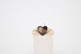 9ct Gold Girls Signet Ring with Blue Topaz