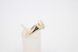 9ct Gold Girls Signet Ring with Blue Topaz
