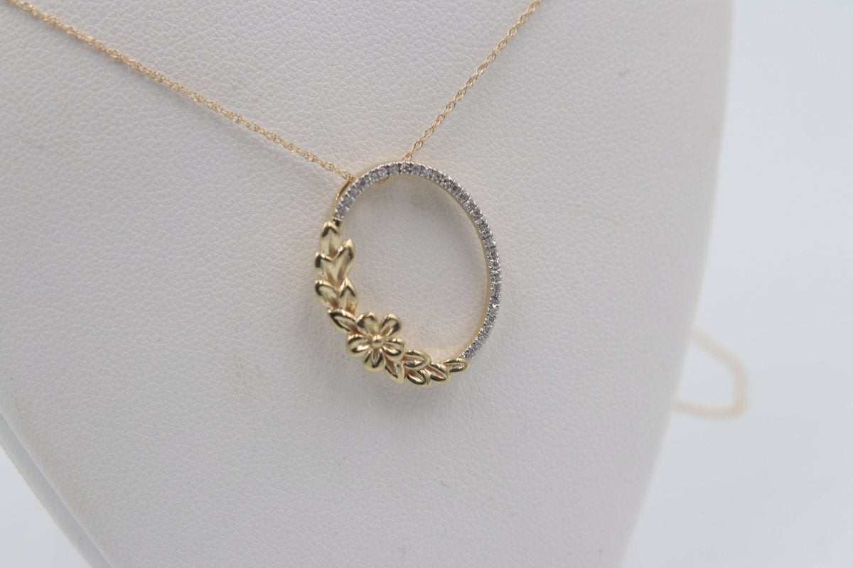 10ct Gold Diamond set Pendent