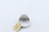 Stg Silver Mens Ring with CZs