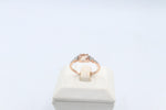 9ct Rose Gold Genuine Morganite & Diamond Ring