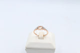 9ct Rose Gold Genuine Morganite & Diamond Ring
