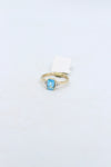 9ct Gold Blue Topaz And Diamond ring