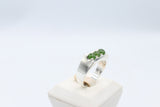 Stg Silver Mens Ring with NZ greenstone 183ALX