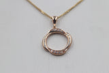 9ct Rose Gold CZ Pendent