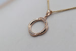 9ct Rose Gold CZ Pendent