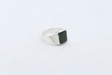Stg Silver Ring with New Zealand Greenstone 155ALX