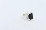 Stg Silver Ring with Onyx 489ALX