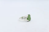 Stg Silver Ring with New Zealand Greenstone 208ALX