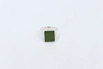 Stg Silver Ring with New Zealand Greenstone 200ALX