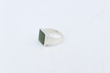 Stg Silver Ring with New Zealand Greenstone 200ALX