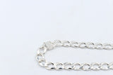 Stg Silver Handmade Curb Link Bracelet