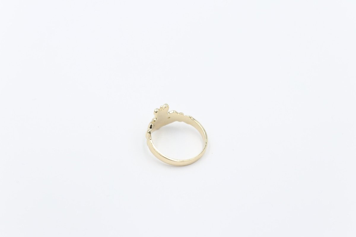 9ct Gold Diamond set Cladder Ring