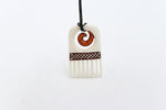 Bone Comb and Koru Pendant with Staining