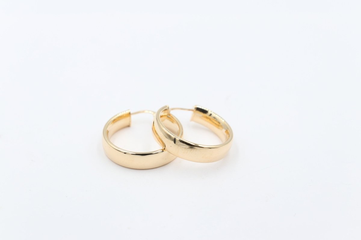 9ct Gold Parini Concave Plain Hoops 200BC456/99