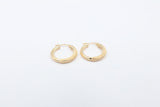 9ct Gold Hopp Earrings Mesh and Plain Look 100BC604-99