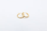 9ct Gold Hopp Earrings Mesh and Plain Look 100BC604-99
