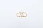 9ct Gold Plain round Hoops GE037