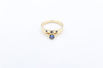 9ct Solid Gold Blue CZ Dress ring Set