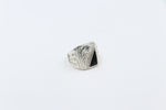 Stg Silver Ring with Greenstone 14ALXG