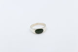 Stg Silver Ring with Greenstone