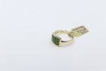 9ct Gold Ladies  Greenstone Ring