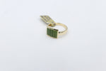 9ct Gold Ladies  Greenstone Ring