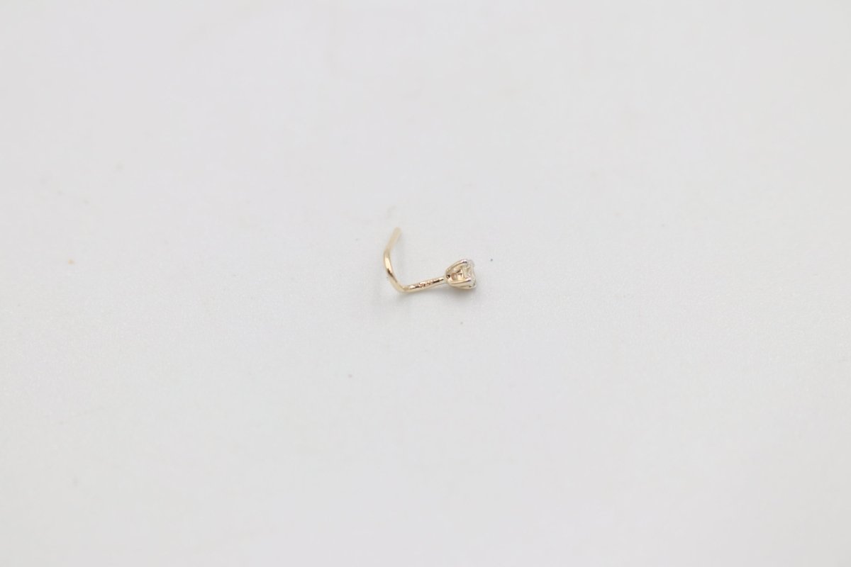 9ct Yellow Gold Genuine Diamond Nose Stud 0.03ct
