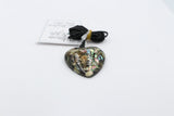 Paua set Heart Pendent with Resin