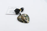 Paua set Heart Pendent with Resin
