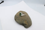 Stg Silver Ring with New Zealand Greenstone 76ALXG