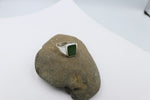 Stg Silver Ring with New Zealand Greenstone 76ALXG