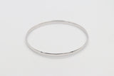 9ct White Gold Solid Bangle 4mm