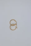 9ct Gold Plain Half Round  Concave Tube Hoops