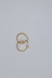 9ct Gold Plain Half Round  Concave Tube Hoops