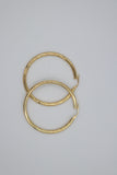 9ct Gold Plain Round 40mm Hoops 3mm tubes