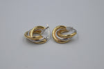 9ct Gold Two Tone 10mm Hoops