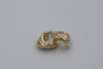 9ct Gold Two Tone 10mm Hoops