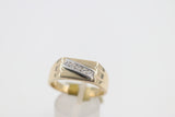 9ct Gold Mens Diamond set ring