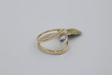 Solid 9ct Gold Two Tone Ladies Dress Ring