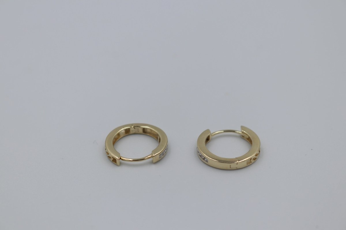 10K Gold Diamond huggies TDW 0.15 ct