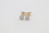 9ct Gold Diamond Cluster Earrings