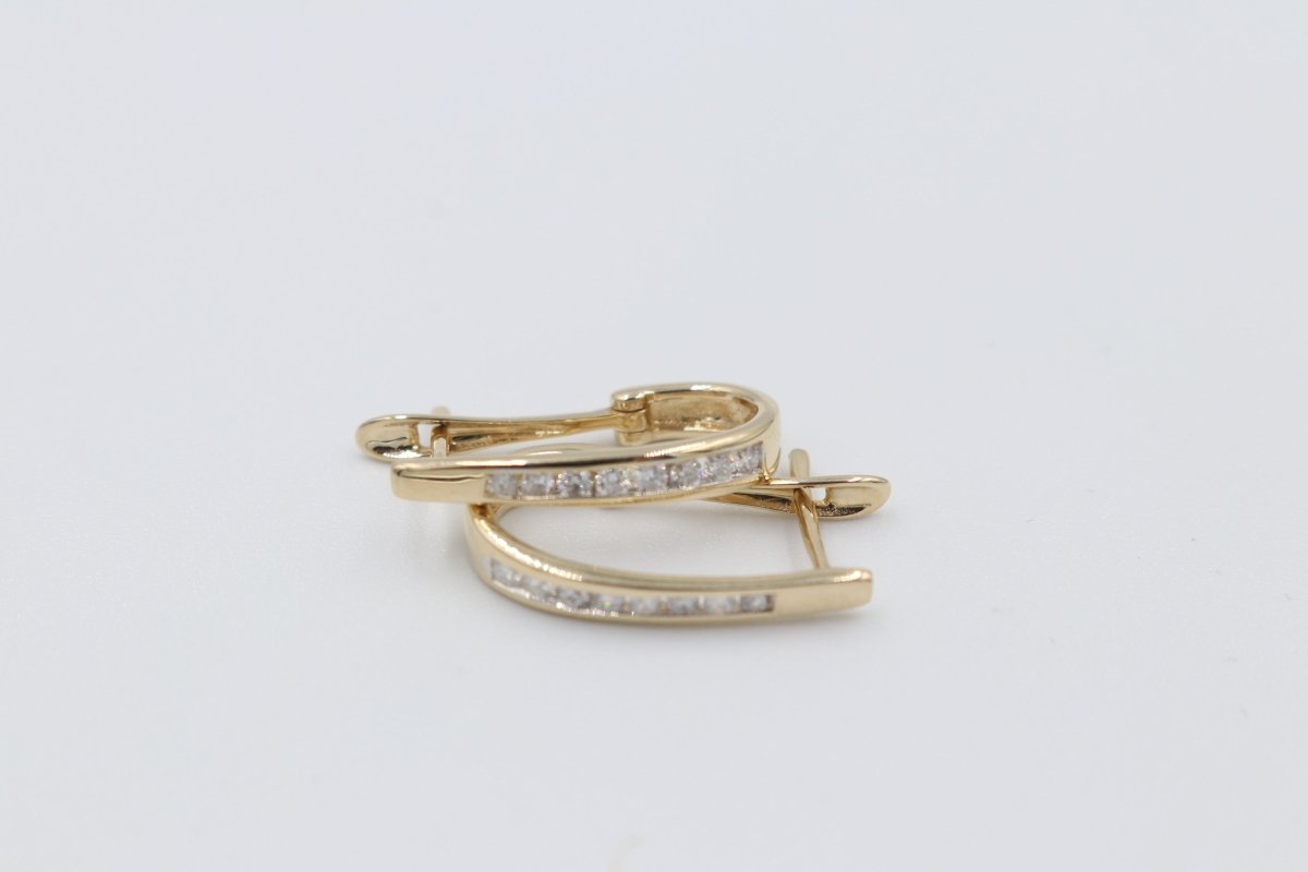 10K Gold Diamond huggies TDW 0.25 ct