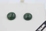 New Zealand Greenstone  Stud Earrings with Stg silver setting