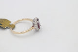 9ct Gold Genuine Ruby & Diamond ring